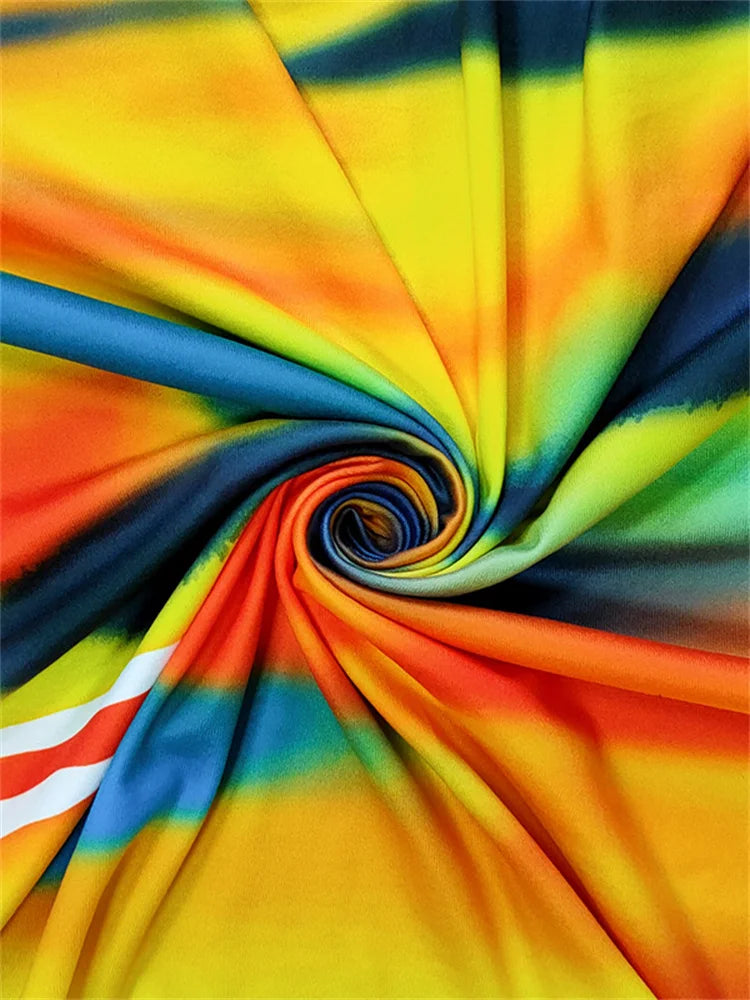 Wmstar Plus Size Two Piece Outfits Women Fall Clothing Tie Dye Top and Pants Leggings Matching Set Wholesale