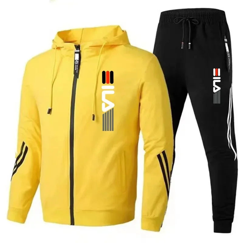 Mens Tracksuit Zipper Hoodies+Sweatpants 2-Piece Set  Male Daily Casual Sports  Jogging Suit Tops or Pants Clothes for Men