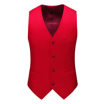 YASUGUOJI New Wedding Dress High-quality Men's Fashion Design Suit Vest Plus Size Men's Business Casual Suit Vest 15-colors