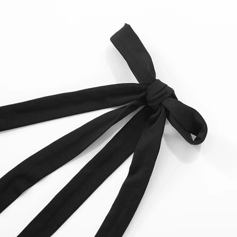 Women Solid Sexy 2 Piece Set Summer Tracksuits Lace Up Halter Backless Tank Crop Tops + Skinny Knee Length Pants Fitness Suits