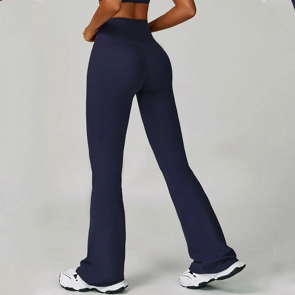 Wide Leg Pants Women Fitness Yoga Legging Running Tight Bell-bottoms Workout Legging High Waist Push Up Sport Running Yoga Pants