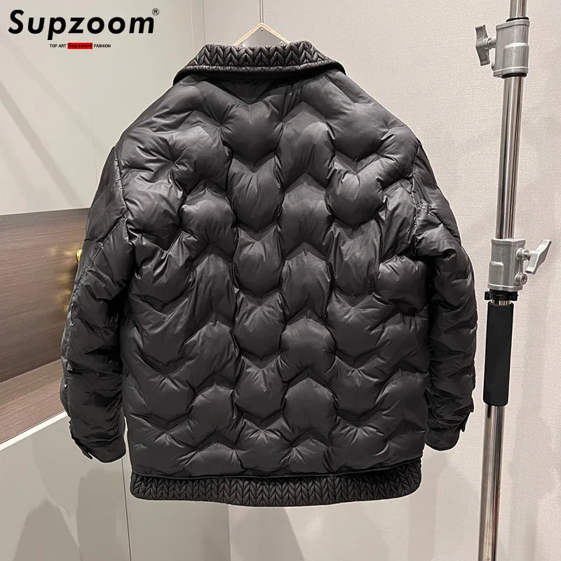 Supzoom New Arrival Top Fashion Casual Splicing Mens Winter Trendy Bread Suit Couple Cotton-padded Jackets And Coats