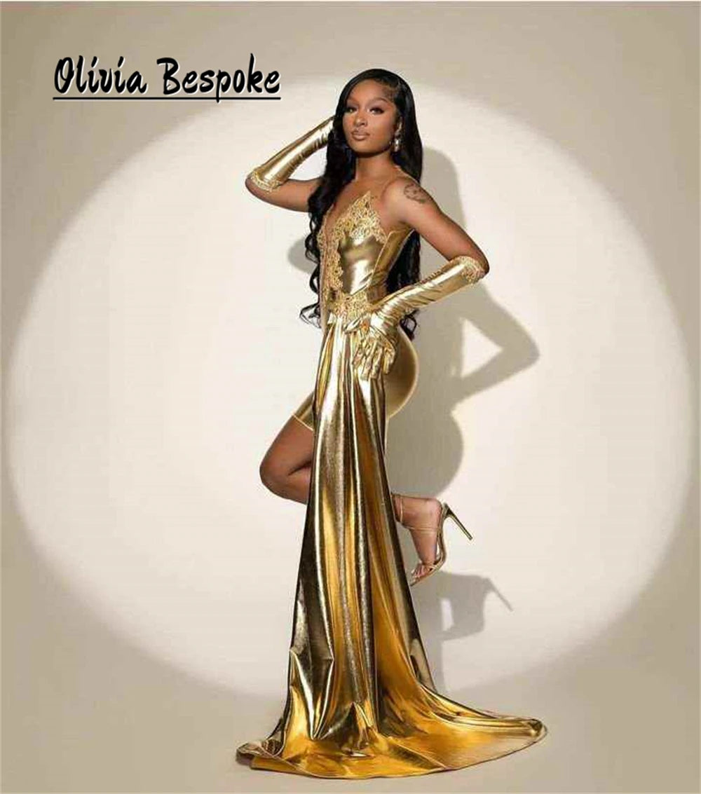 Fancy Gold Beading Birthday Prom Dresses For Black Girls With Gloves And Train Mini Cocktail Homecoming vestidos Customized