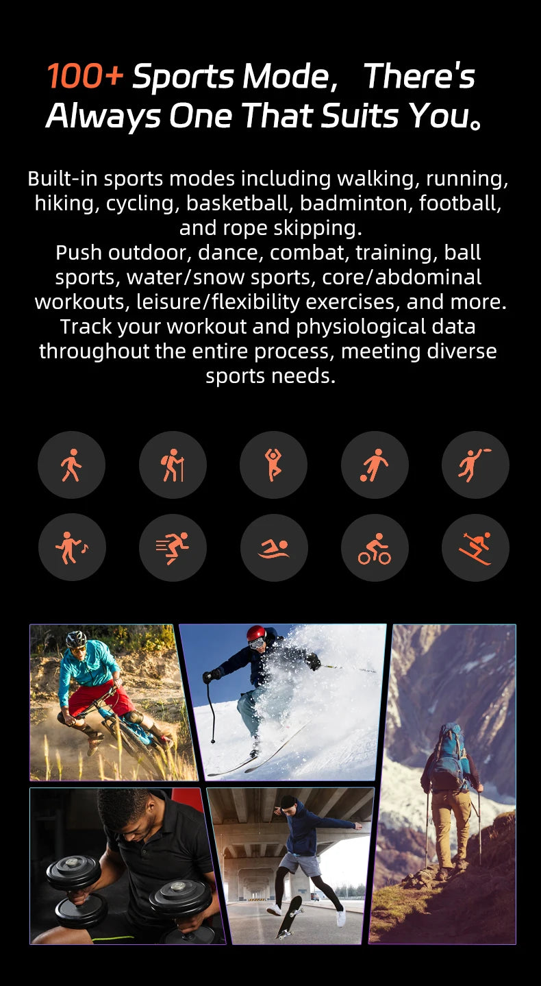 2025 New Watch 7 Ultra Men Smart Watch GPS Heart Rate Blood Oxygen Monitoring AMOLED Voice Call IPX8 LED Flashlight Smartwatch