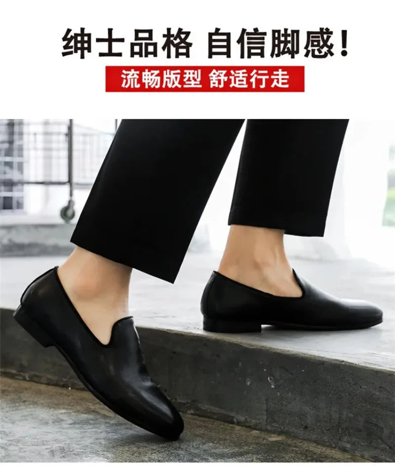 Men's Shoes Luxury Comfortable Dress Shoes Party Wedding Driving Shoes for Men Moccasins Genuine Leather Sneakers Casual Loafers