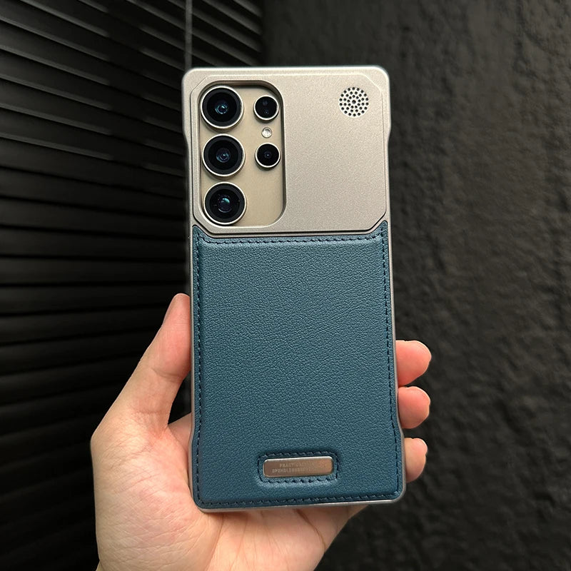 Luxury Leather Frameless Aromatherapy Case for Samsung Galaxy S25 S24 S23 Plus Ultra For Magsafe Magnetic Hybrid Shockproof Capa