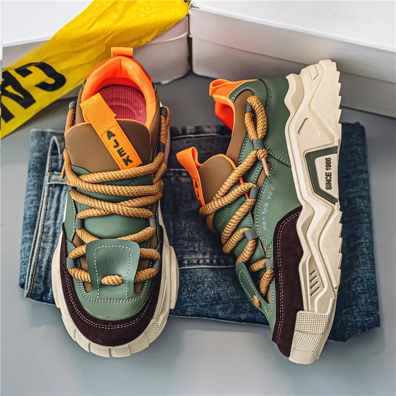 Men's Sports Casual Shoes - Comfortable Trendy for Hiking Training Skateboarding