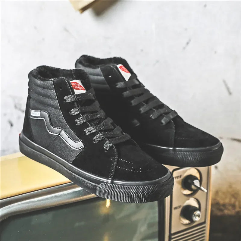 Canva Women's Casual Korean Style Flat Shoes New Arrival Winter 2023 Trendy Ins Net Red Cotton Shoes Versatile For Students