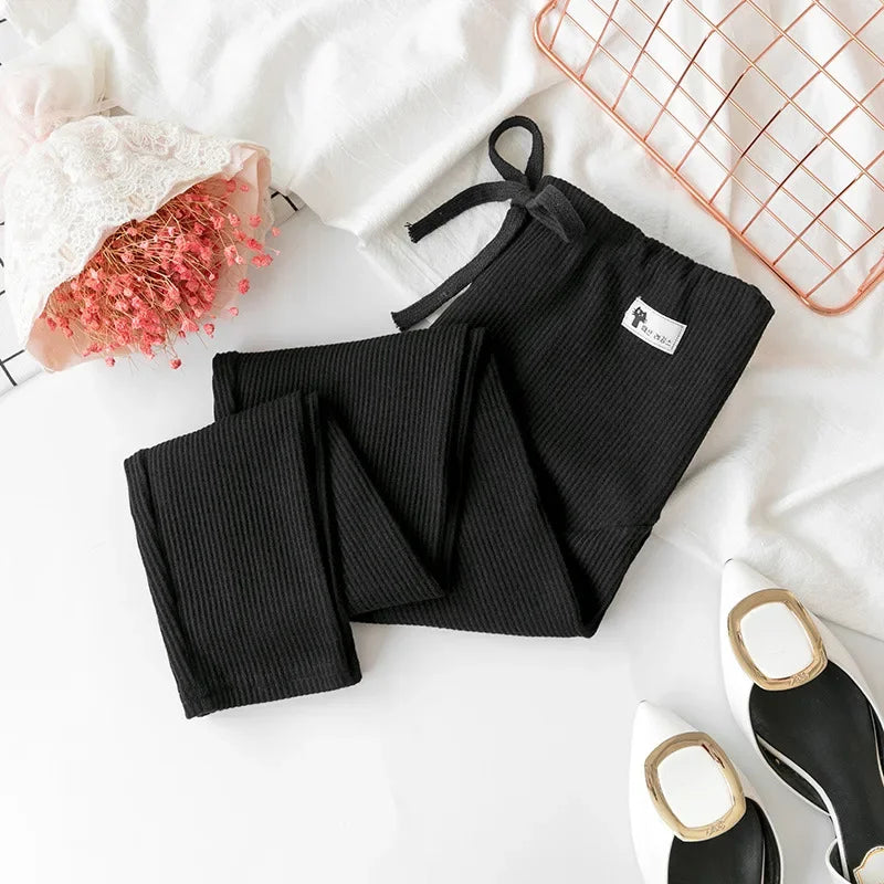 Casual Leggings For Pregnant Women Elastic High Waist Stripes Pants Pregnancy Sports Clothes Maternity Fitness Trousers Skinny