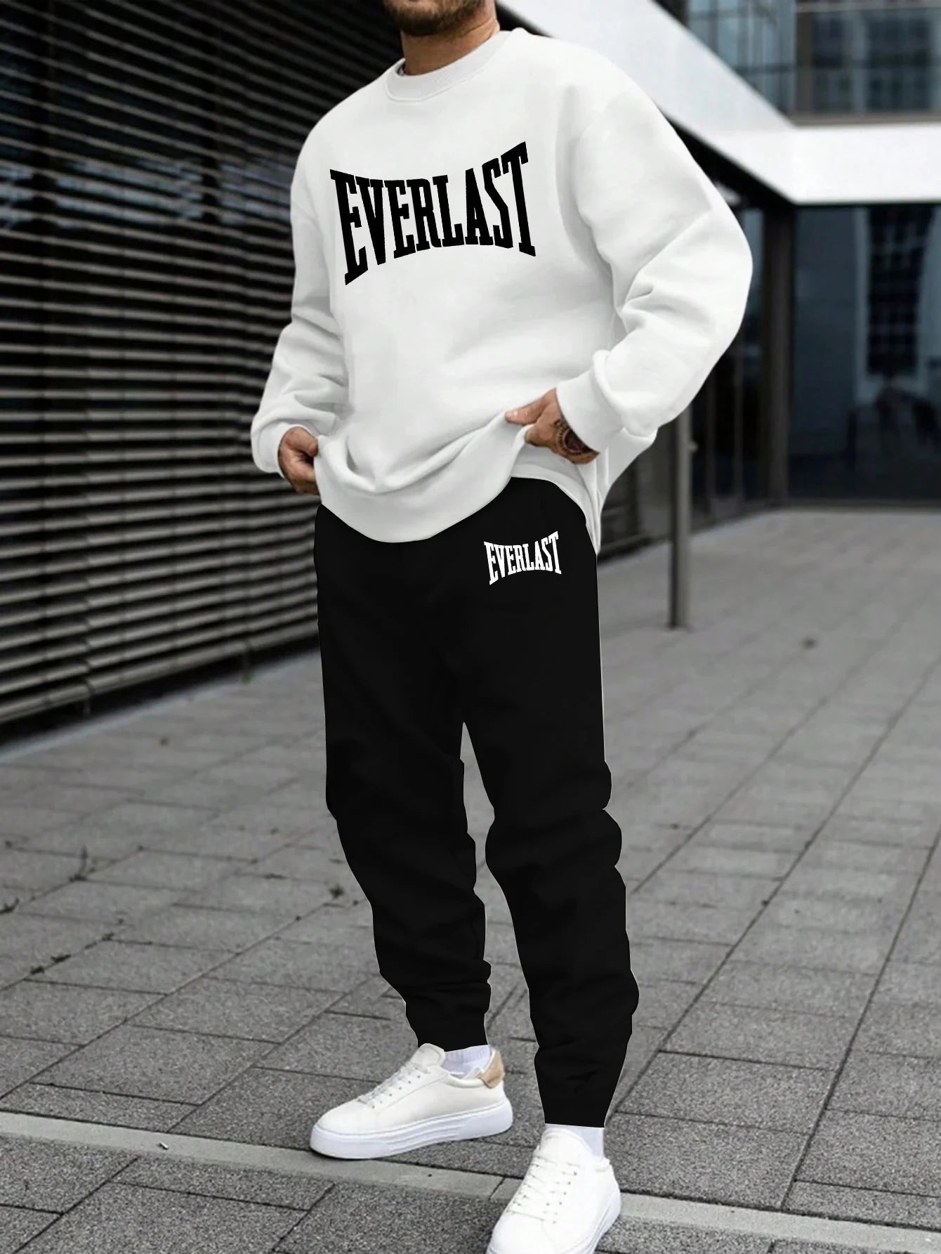 Jogging Mens Tracksuit Print Sweatshirt Sweatpants Casual Sports Single Piece Tops Pants Fall comfort HipHop Sportswear Clothing