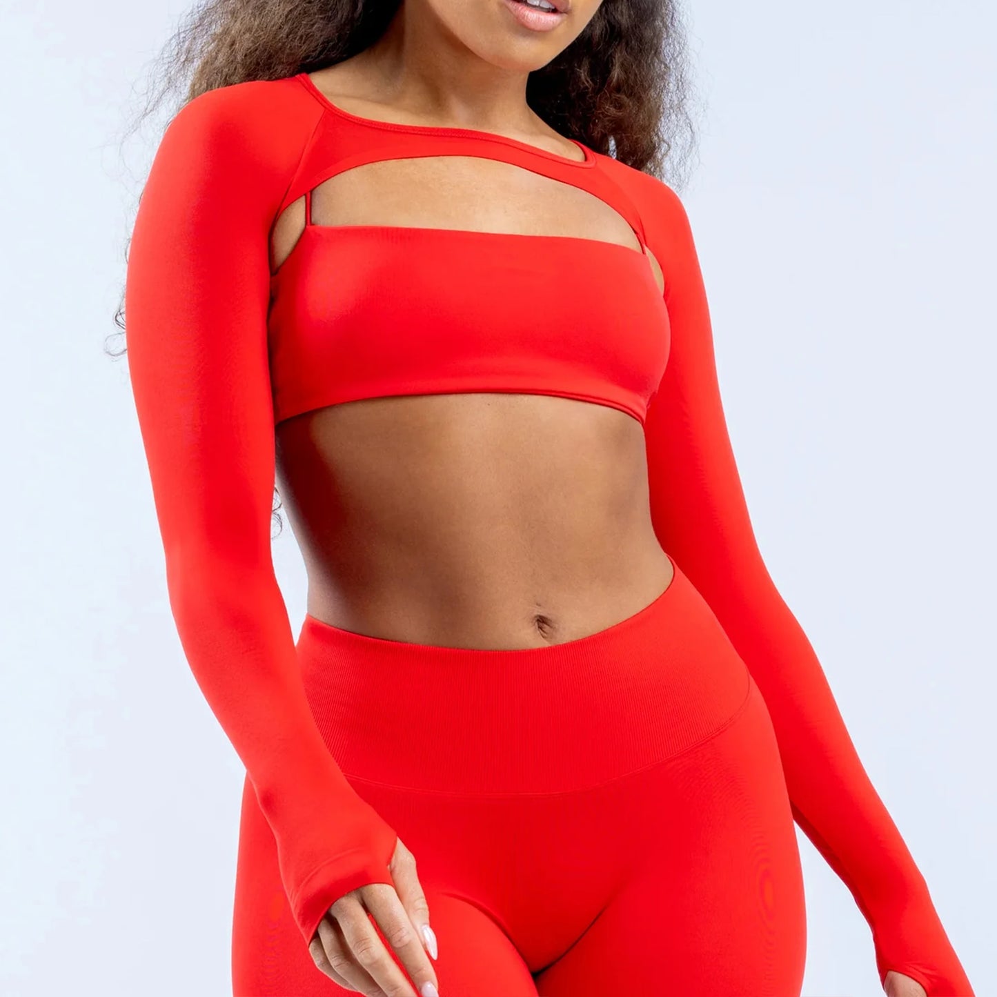 New Sports Long Sleeve Shrug Seamless Spandex Woman Fitness Elastic Breathable Shrug Sports Long Sleeve（Not Contain Bra）