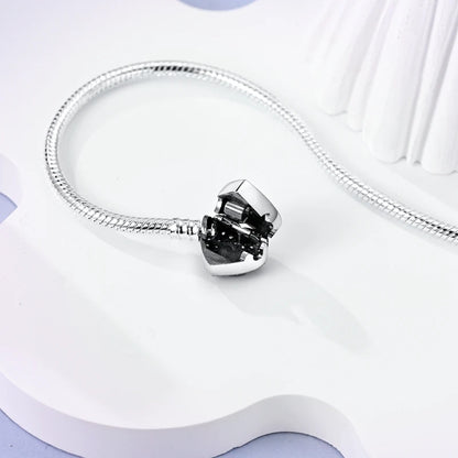 Bracelet Silver 925 Original 17-20CM Star Moon Sun Four Leaf Clover Green Zircon Bracelets Fit DIY Charms Birthday Jewelry Gifts