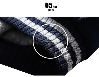Men's Warmth Hooded Fleece Lined Thickened Baseball Jacket Sweatshirt Korean Style Sporty Top Winter Autumn Seasonal Wear