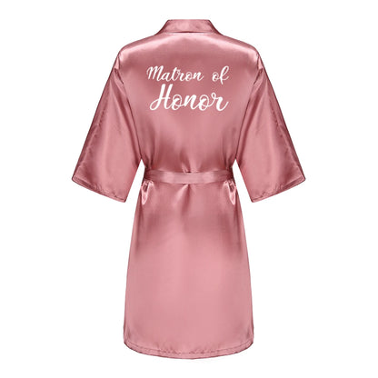 Wedding Bride Bridesmaid Robe Dressing Gown Sexy Women Bathrobe Nightgown Short Sleepwear Casual Flower Kimono Geisha M L XL