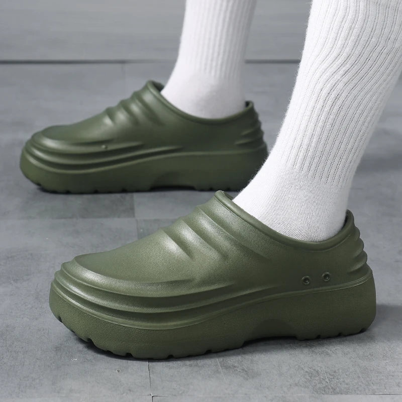 Work Shoes Waterproof, Oil-Proof, Non-Slip, Thick-Soled, Wear-Resistant, Special Soft-Soled Labor Protection Shoes for Kitchen C