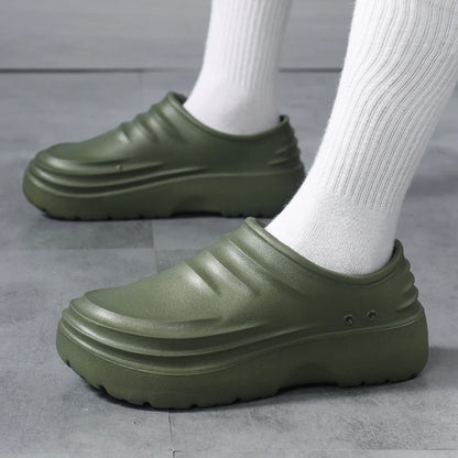 Work Shoes Waterproof, Oil-Proof, Non-Slip, Thick-Soled, Wear-Resistant, Special Soft-Soled Labor Protection Shoes for Kitchen C