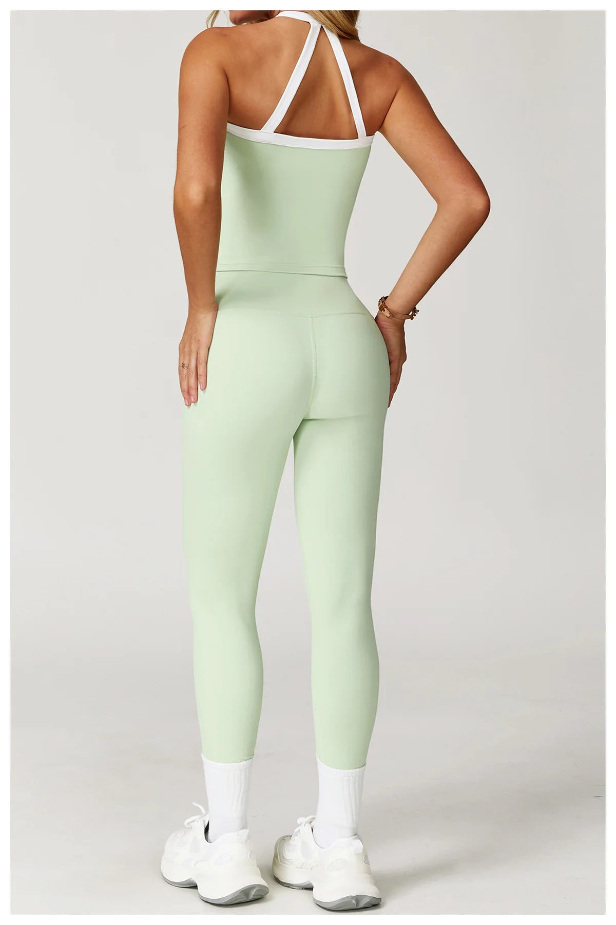 Women's Clothes 2 Pieces Workout Tracksuit Yoga Set Sportswear Gym Clothing High Waist Bell-bottoms Sexy Fitness Bta Sports Suit