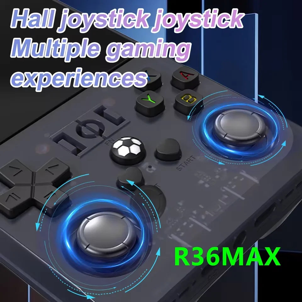 Open Source R36Max 4 Inch IPS Screen Retro Handheld Video Game Console Linux System Portable Pocket Game Player RK3326 Chip