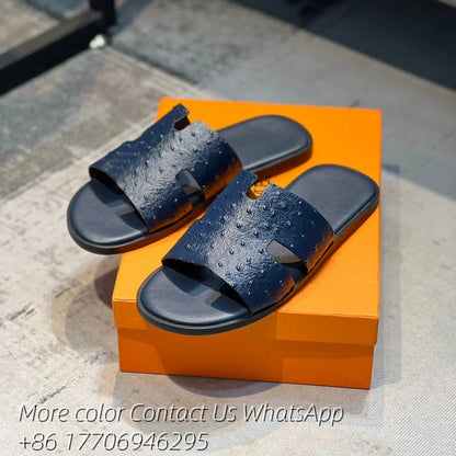 2025 Slipper Designer Mens Slides Flat Summer Sandals Sandale Shoes Ladies Classic Brand Casual Woman Outside Beach Slippers