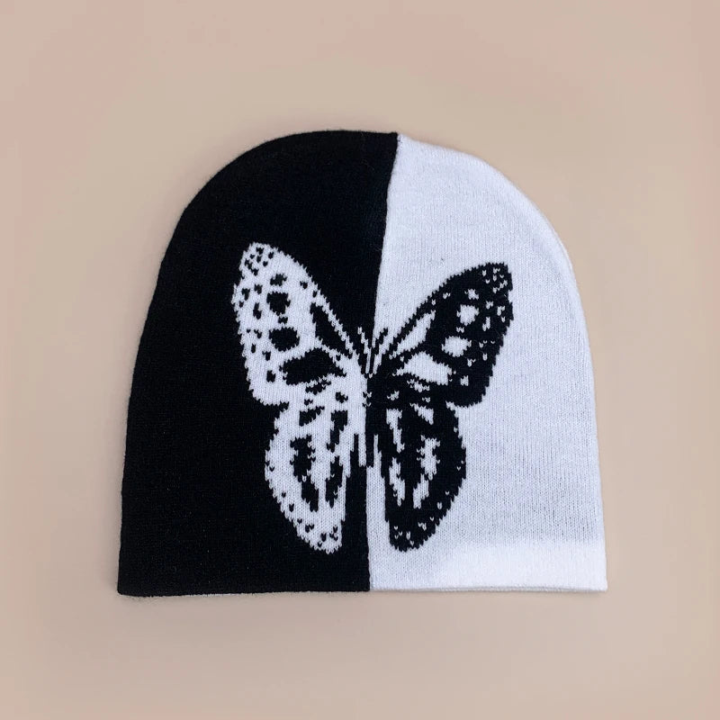 Personal Punk Skull Demon Knitted Hats Autumn and Winter Unisex Dark Series Warm Street Versatile Niche Fashion Hip Hop Beanies