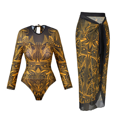 Russian Swimsuits Women One-piece Bikini Quick Drying Купальник Sunscreen 2025 European American