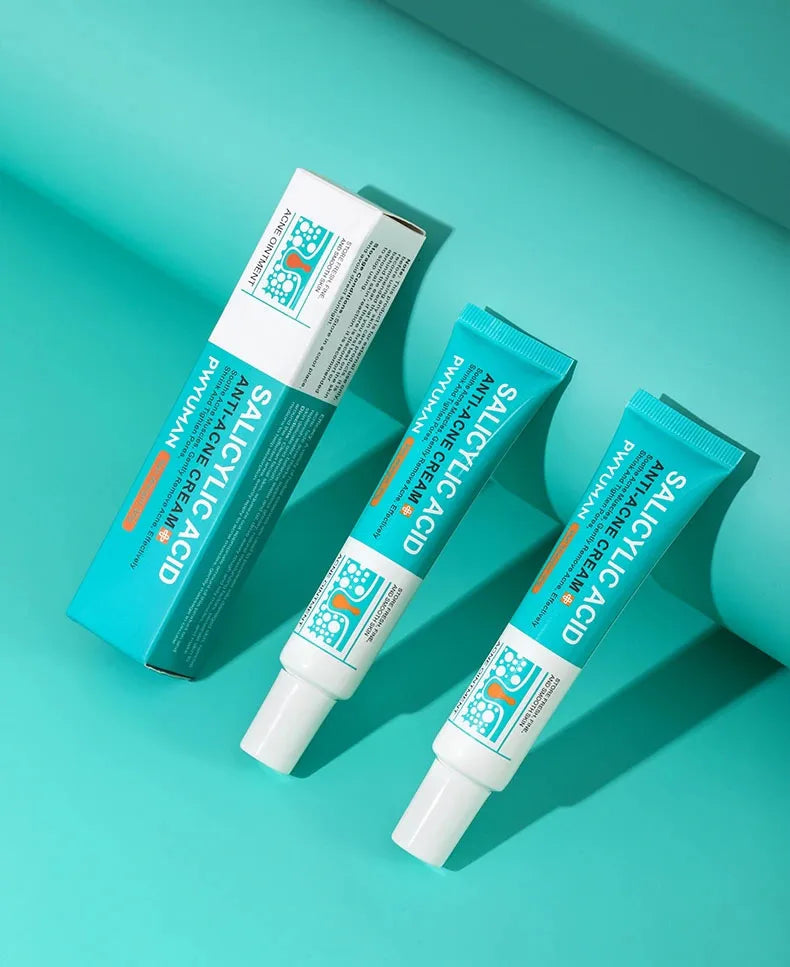 Salicylic Acid Acne Treatment Cream Shrink Pore Remove Blackheads Scars Acne Marks Spots Oil Control Whitening Korean Skin Care