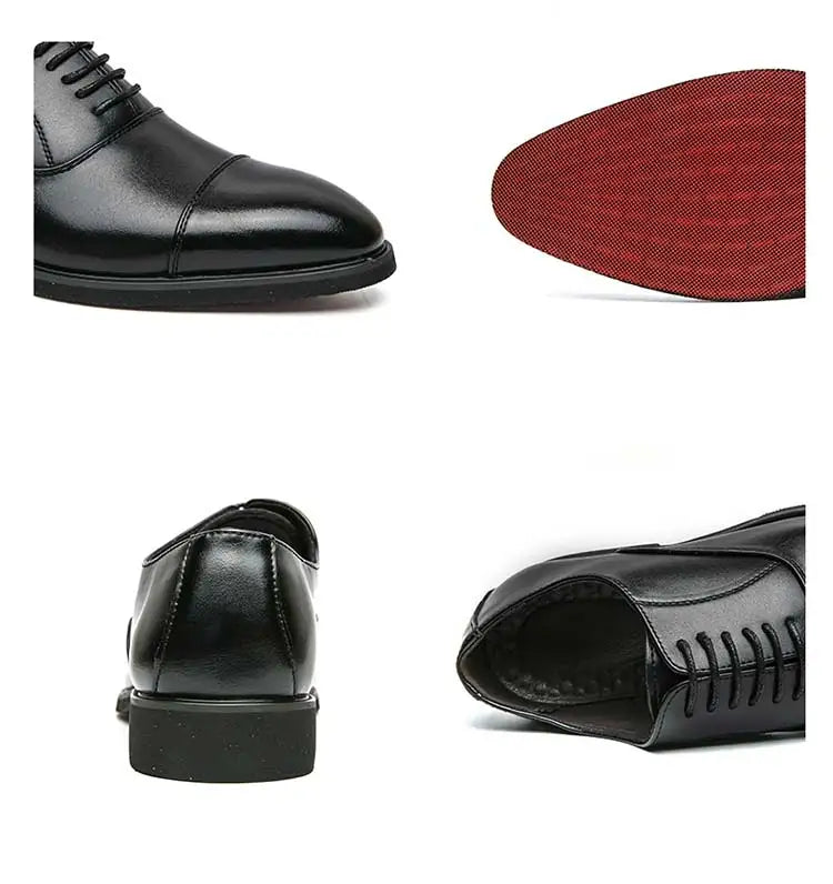 Men's Red Sole Oxford Shoes Business Office  Breathable Lace-up Shoes for Men  Chaussure Homme