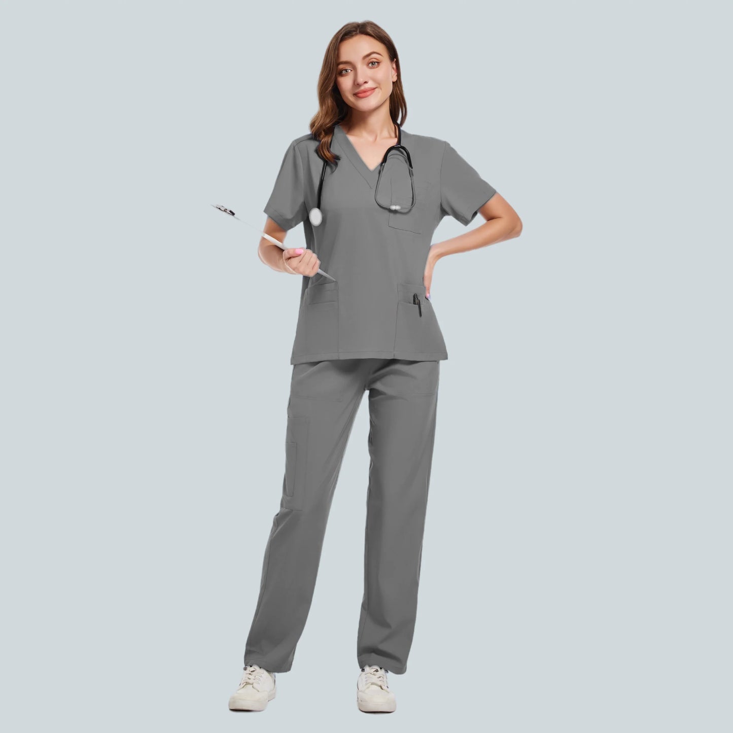 New Nurse Uniform Woman Hospital Doctor 's Medical Sweatshirt Nursing Pants Unisex Workshop Uniforms Beauty SPA Work Clothes