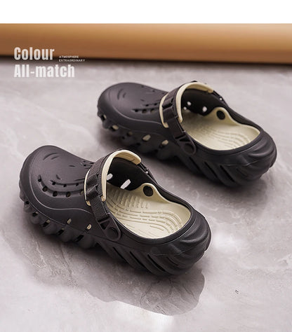 New Men's Fashionable Versatile Sandals Anti Slip and Wear-resistant Shoes Thick Soled Soft Soled Slippers Breathable