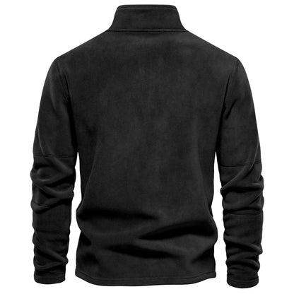 AIOPESON Brand Quality Thicken Warm Fleece Jacket for Men Zipper Neck Pullover Men's Sweatshirt Soft Shell Mens Jacket