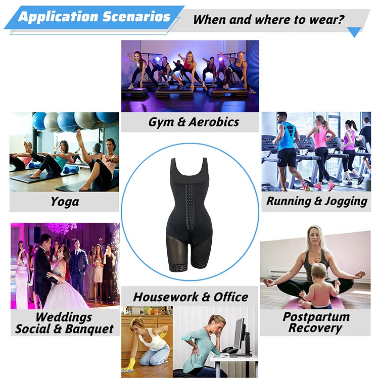 Fajas Reductoras Body Shaper Slimming Sheath Flat Belly Shapewear Tummy Control Bodysuit Postpartum Bodices Girdles Woman Corset