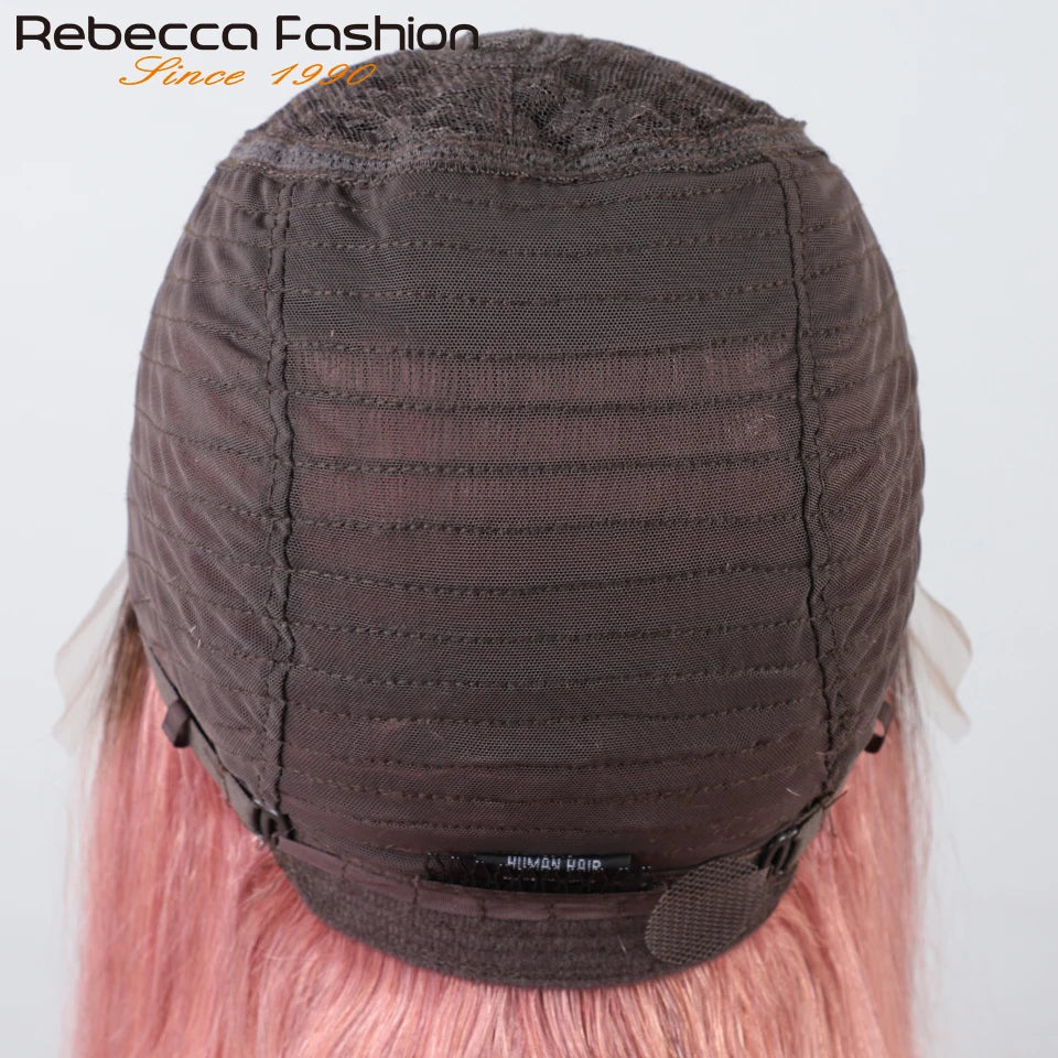 13x5x1 Ombre Pink Straight Hair Wig T Lace Front Human Hair Wigs Transparent Swiss Lace Brazilian Straight Lace Wigs For Women