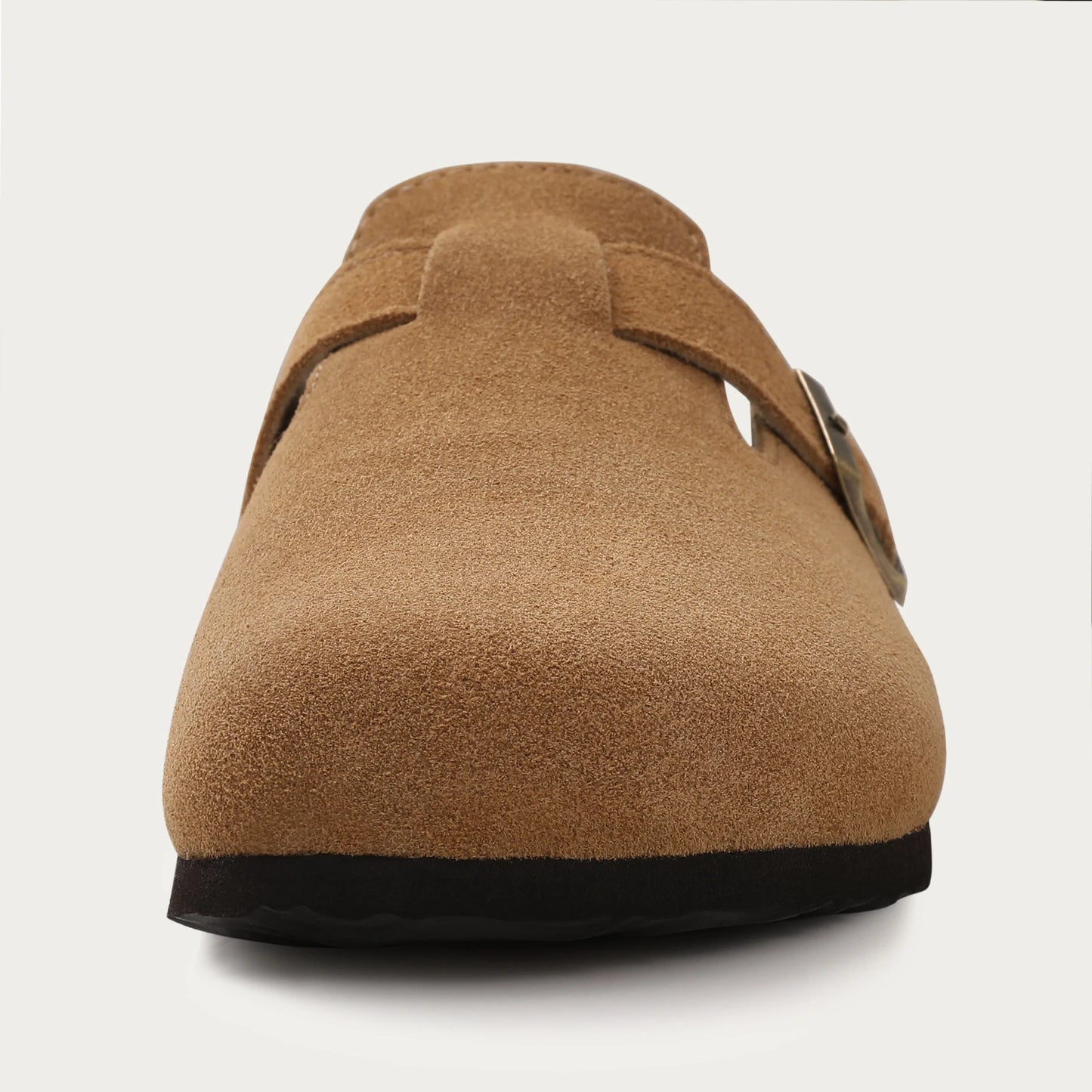 Comwarm Men Suede Clogs Slippers Classic Cork Footbed Mules Women Cozy Fashion Clogs Shoes With Arch Support Men Beach Sandals