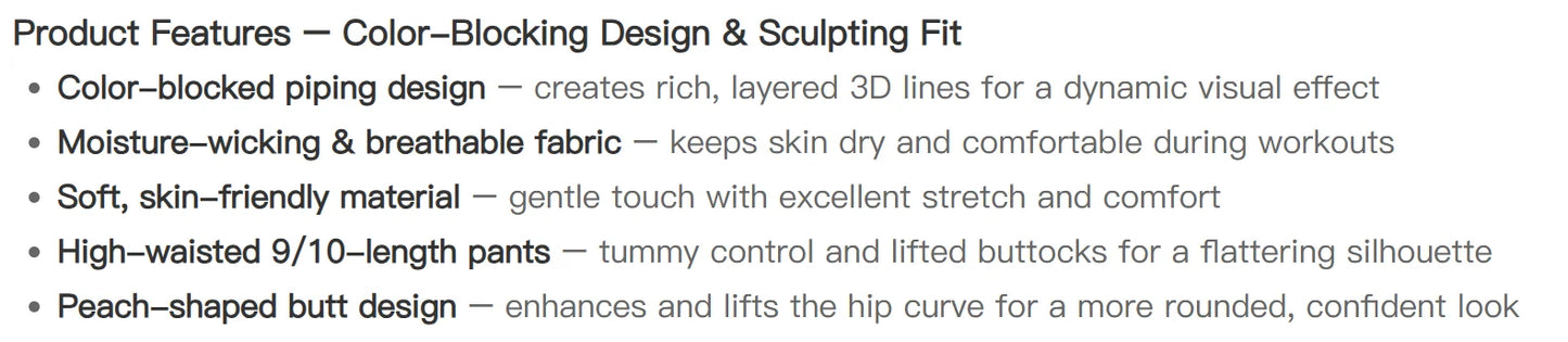 Peach Butt Yoga Pants, High-Waisted Butt-Lifting Fitness Pants for Women, Highly Elastic Quick-Drying Tight Leggings for Workout