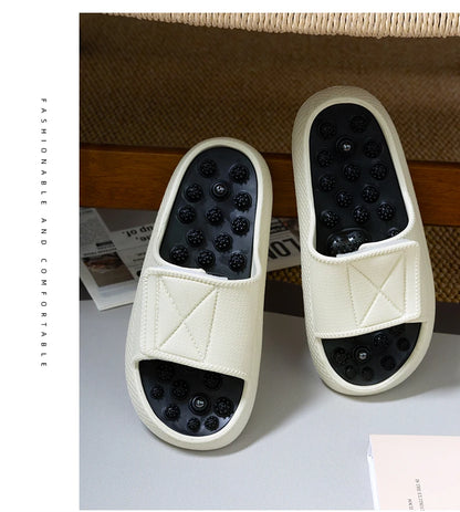 New Summer Men Massage Slippers Sides Indoor Outdoor Sandals Beach Casual Shoes Soft Sole Slides Men Flip-flops Men's Footwear
