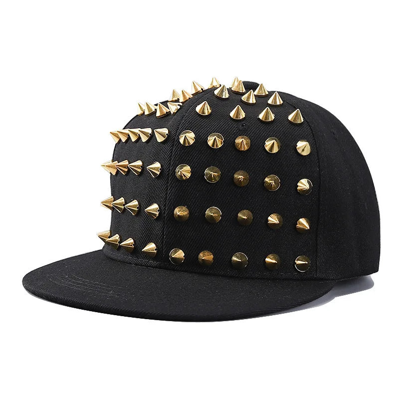 Street style rivet baseball cap for men and women,sun protection hat suitable for outdoor sports in spring and summer,adjustable