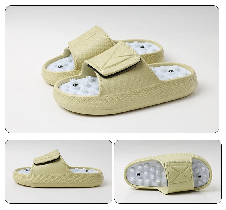 New Summer Men Massage Slippers Sides Indoor Outdoor Sandals Beach Casual Shoes Soft Sole Slides Men Flip-flops Men's Footwear