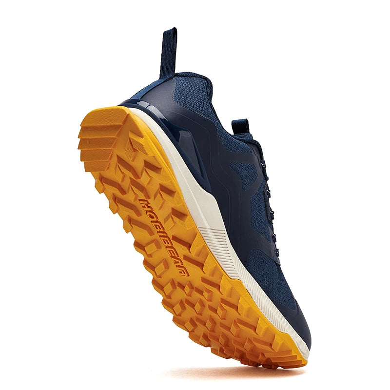 HOBIBEAR Unisex Hiking Sneakers Lace-Up Walking Shoes Outdoor Travel Artificial Leather Sneakers