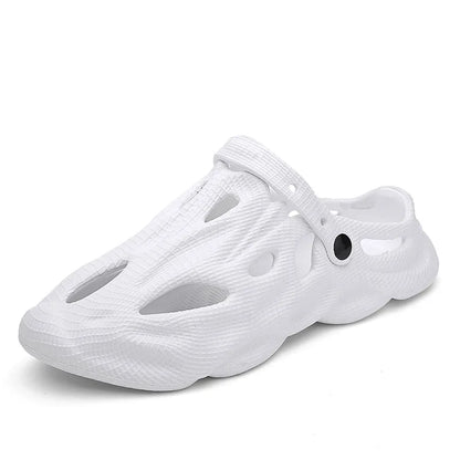 Litfun Summer Clogs Sandals For Men New Outdoor Soft Botton Beach Slippers Anti-slip EVA Garden Shoes Fashion Hollow Hole Shoes