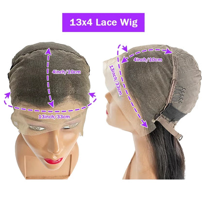 13x4 Straight Lace Frontal Bob Wig Pre Plucked Human Hair Wigs Brazilian Remy Short Bob Wig For Women Natural Black #1B 14 Inch