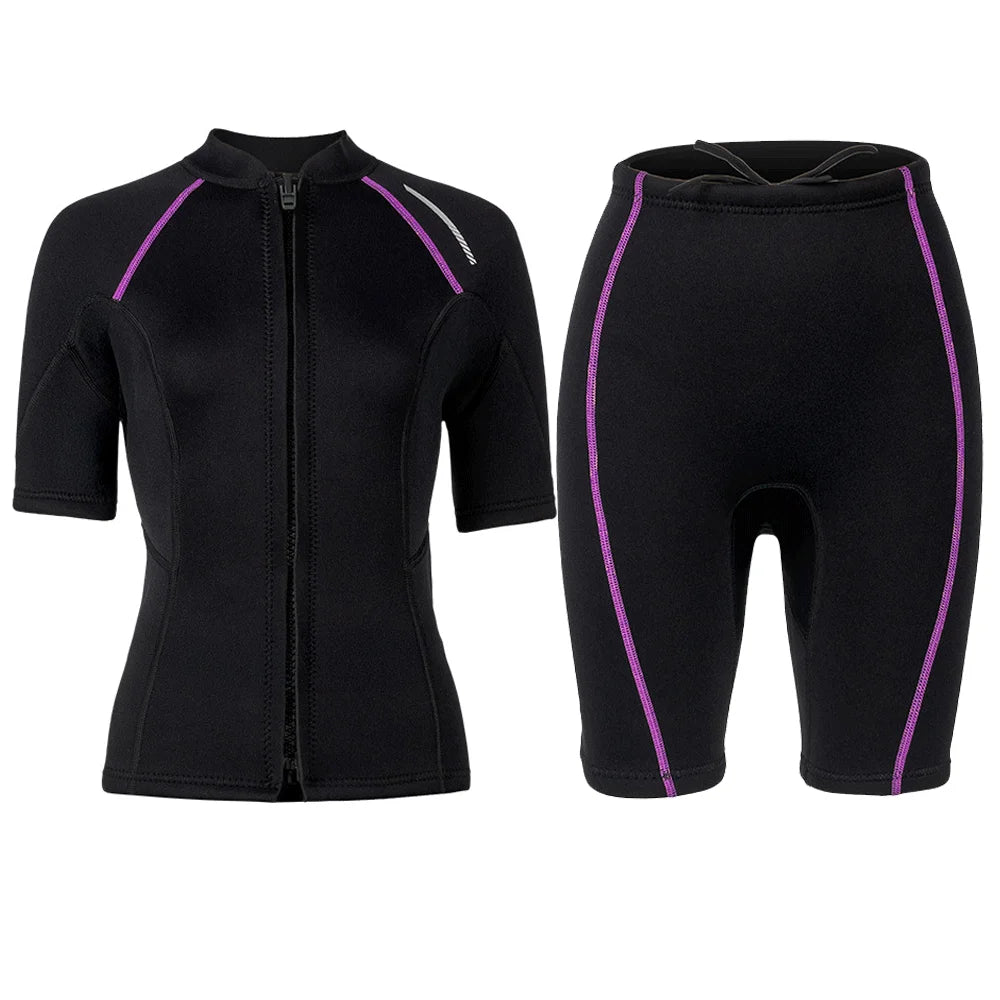 Wetsuit for Men Women Jacket Pants1.5mm Neopreno Diving Suit Short Sleeve Swimwear Snorkeling Surfing Swimsuits Kitesurf