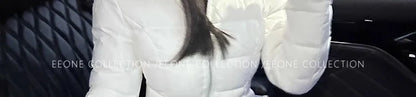 White Large Fur Collar down Jaet Women's 2025 Winter New Design Ultra Slim Lightweight Hooded White Du down Outerwear
