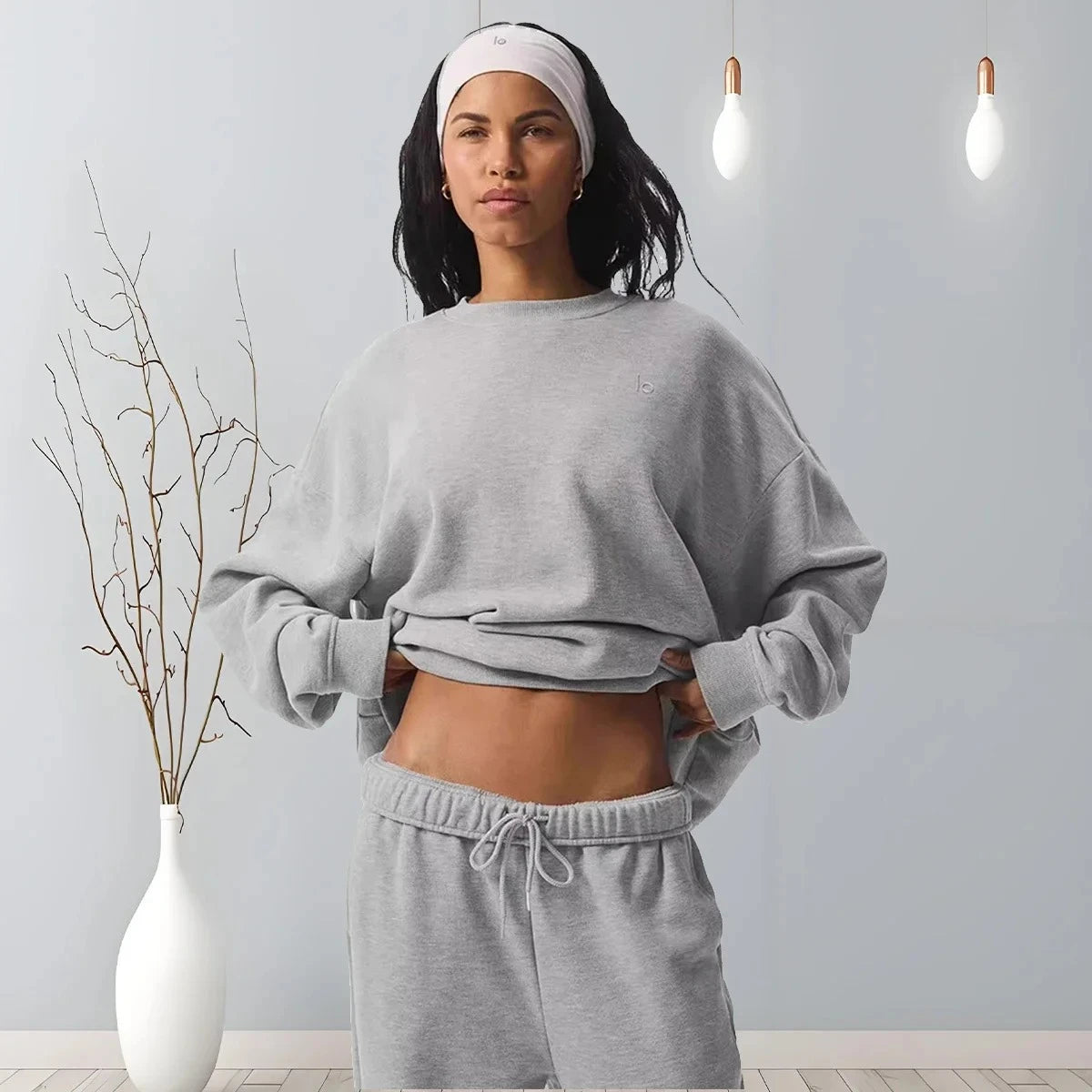 Fashion Loose Casual O-Neck Sports Hoodies Autumn Coffee Women's Sweatshirts Classic Cotton Pullovers Long Sleeves Top Women