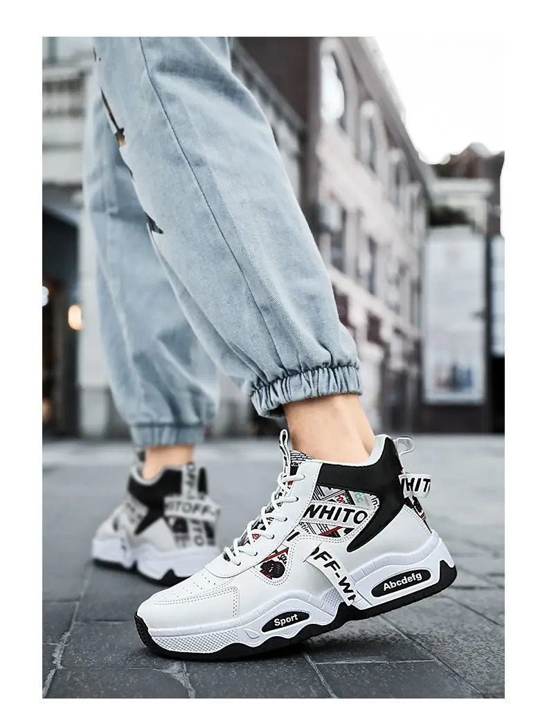 Luxury High Top Men's Vulcanized Shoes Winter Casual Sneaker for Men Ankle Boots Platform Designer Skateboard Tenis Masculino