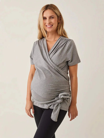 Pregnant Woman Tops Safety Kangaroo Baby Carrier Clothes Summer Mother Father Babysitting Feeding Parenting Nursing T-Shirt