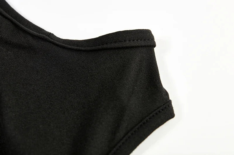 Spring Summer New European and American Solid Color Sexy Hollow Hanging Neck Tight Wrapped Hip Dress