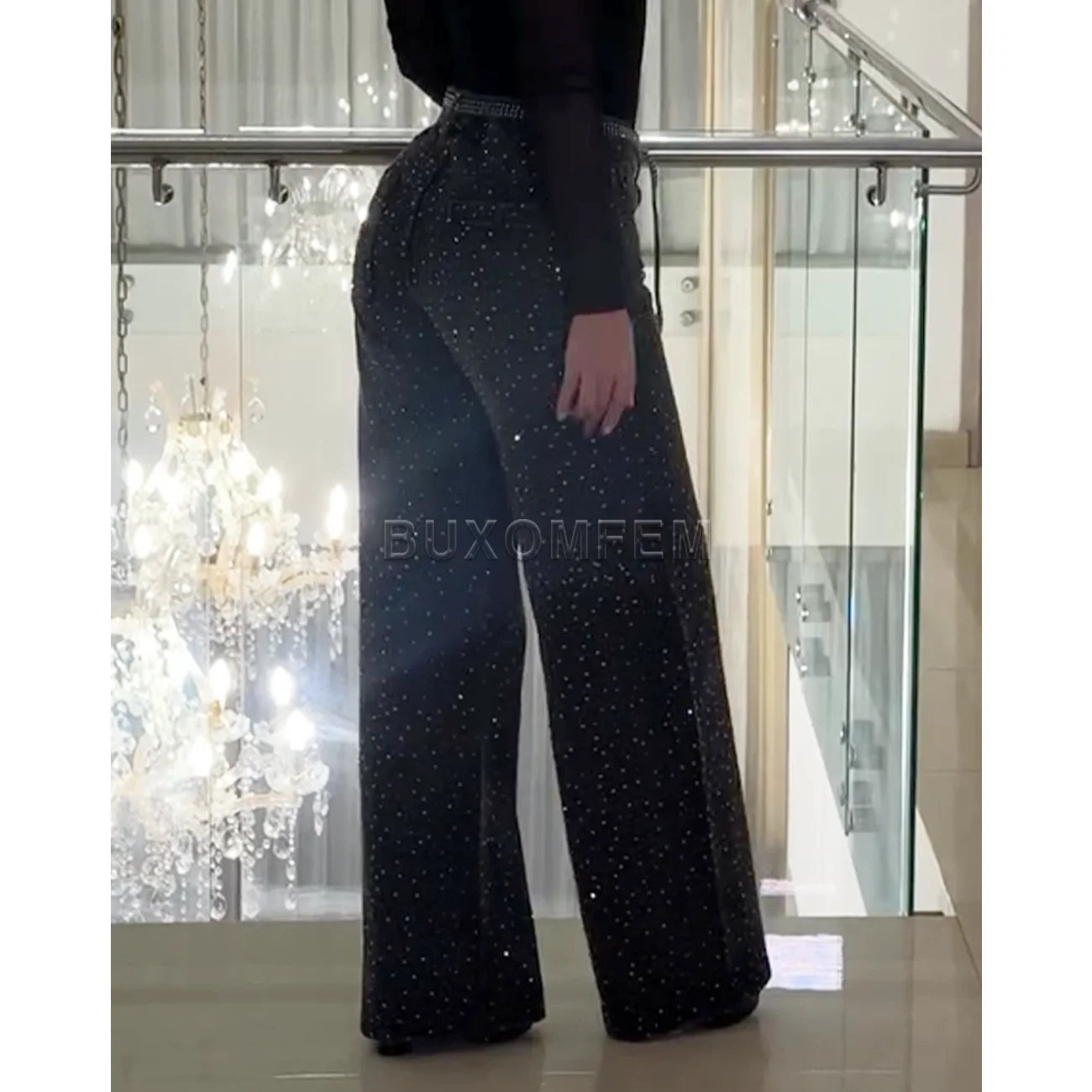 Women's Wide Leg Loose Jeans Drilled Straight Leg Pants 2026 Stylish Baggy Trousers Ladies Fashion Y2K Streetwear Outfit Bottoms