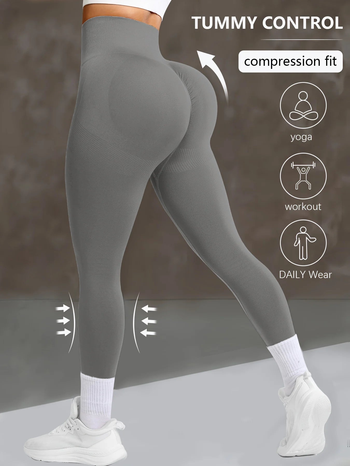 CZGUKE High Waist Yoga Pants for Women - Tummy Control Leggings Stretchy Soft Workout Running Pants Comfortable Gym Sports Pants