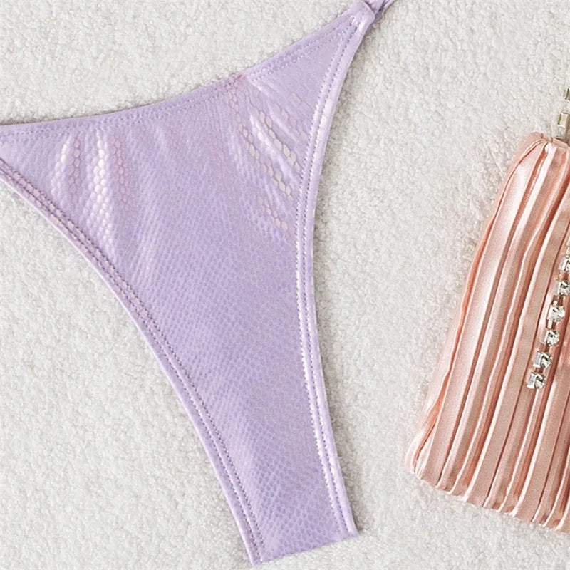 Sexy Push Up Bikinis Sets for Women Swimwear Micro Thong Swimsuits Back Kontted Bathing Suit Brazilian Bikini Mujer Beachwear