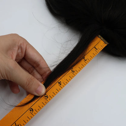 7x9inch Human Hair System For Men Toupee Fine Mono Male Wig  Durable Hair Prosthesis Toupee Men 6" Hair Replacement Men Wig 1B